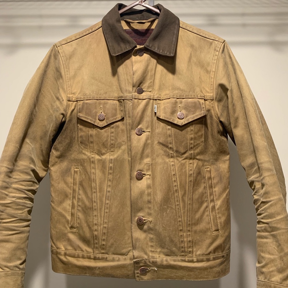 VERY rare Filson/Levi waxed trucker jacket.